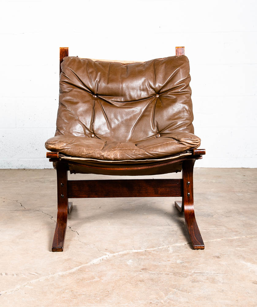 Mid Century Danish Modern Lounge Chairs Ingmar Relling Westnofa Brown Leather NM - Image 7