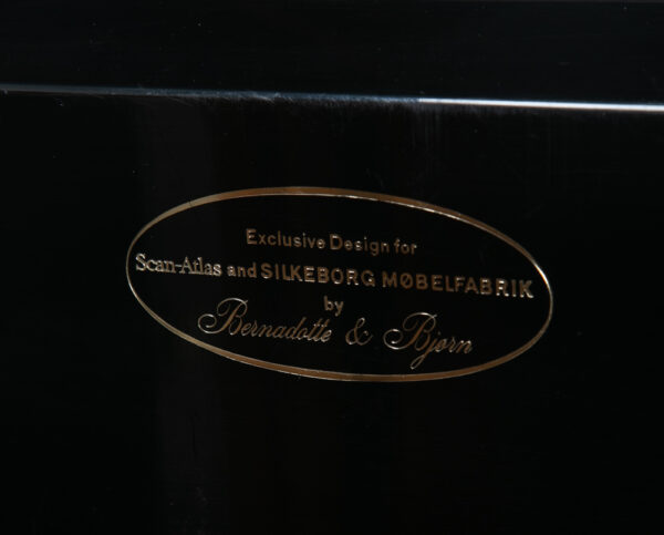 Mid Century Modern Compact Credenza Cabinet Refrigerator Storage Silkeborg Lock - Image 9