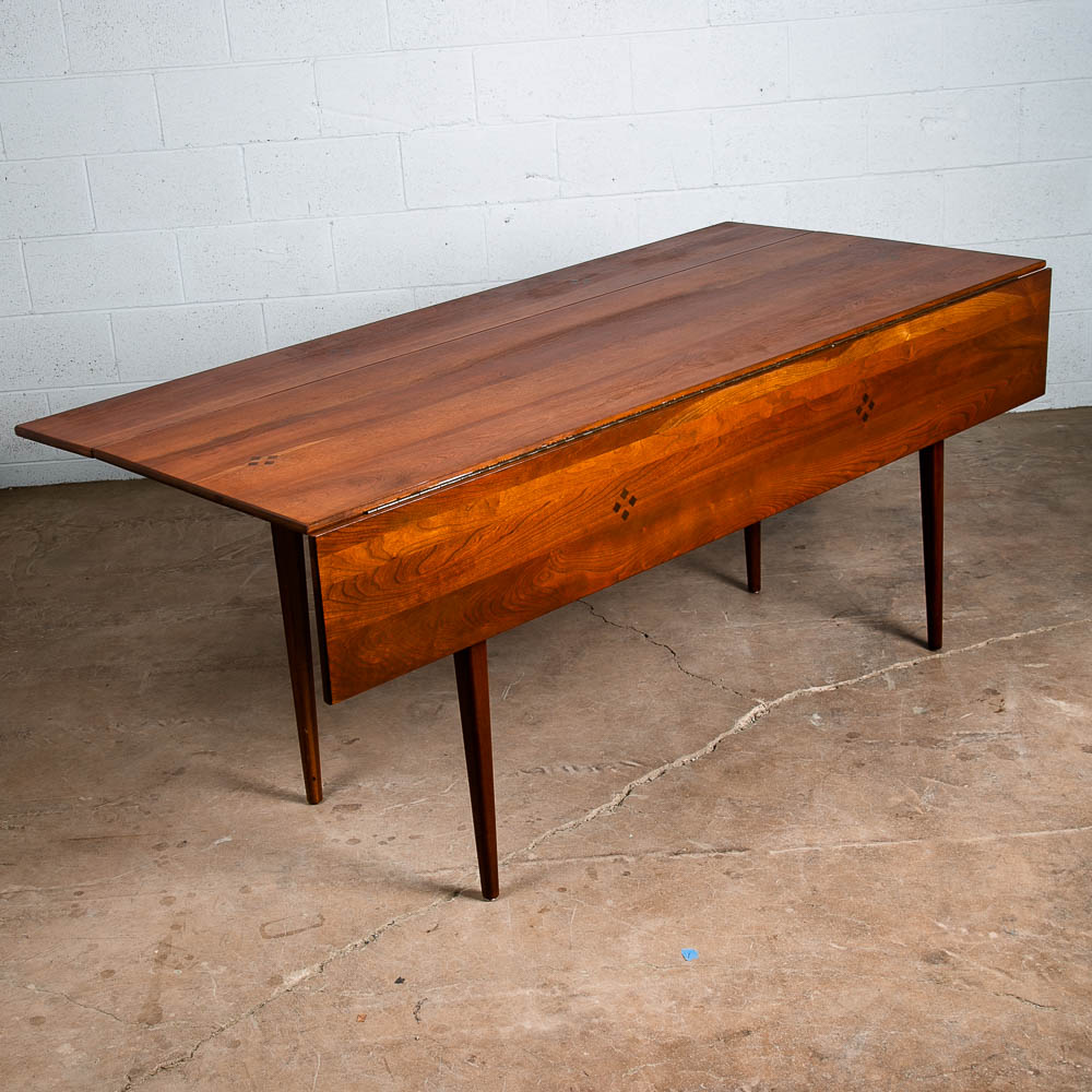 Mid Century Modern Dining Table Kipp Stewart Winchendon Solid Cherry Drop Leaf - Image 5