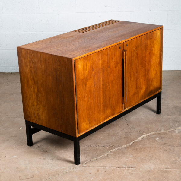 Mid Century Modern Compact Credenza Cabinet Refrigerator Storage Silkeborg Lock