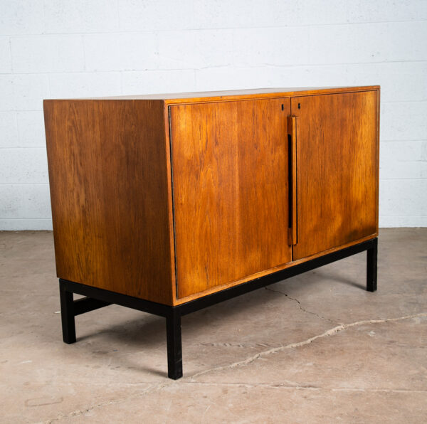 Mid Century Modern Compact Credenza Cabinet Refrigerator Storage Silkeborg Lock - Image 7