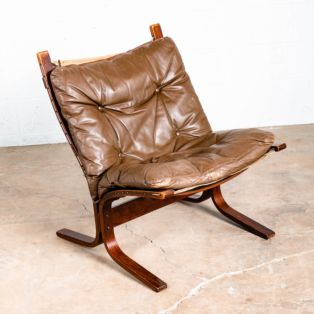 Mid Century Danish Modern Lounge Chairs Ingmar Relling Westnofa Brown Leather NM - Image 8