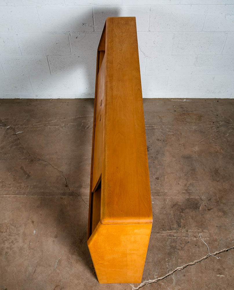 Mid Century Modern Headboard Bed Frame Full Heywood Wakefield Sliding Doors Mcm - Image 5