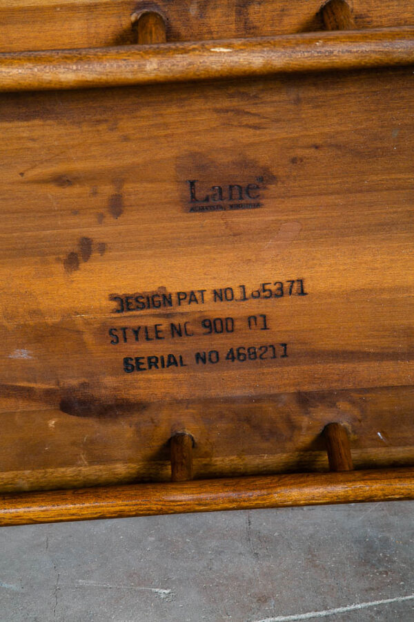 Mid Century Modern Coffee Table Walnut Lane Acclaim Long Cocktail Surfboard Mcm - Image 8