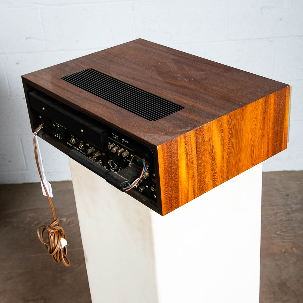 Vintage Receiver Akai Silver Face AA-6600 Stereo Walnut Wood Case Solid State VG - Image 5