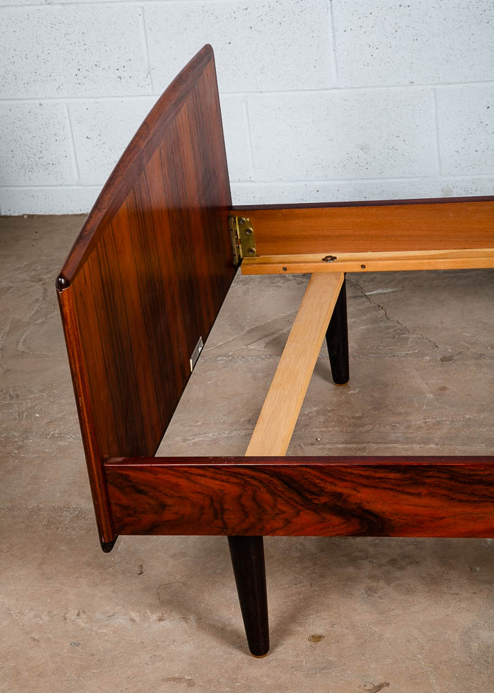 Mid Century Danish Modern Bed Frame Sm Single Rosewood Denmark Sannemanns Mobler - Image 6