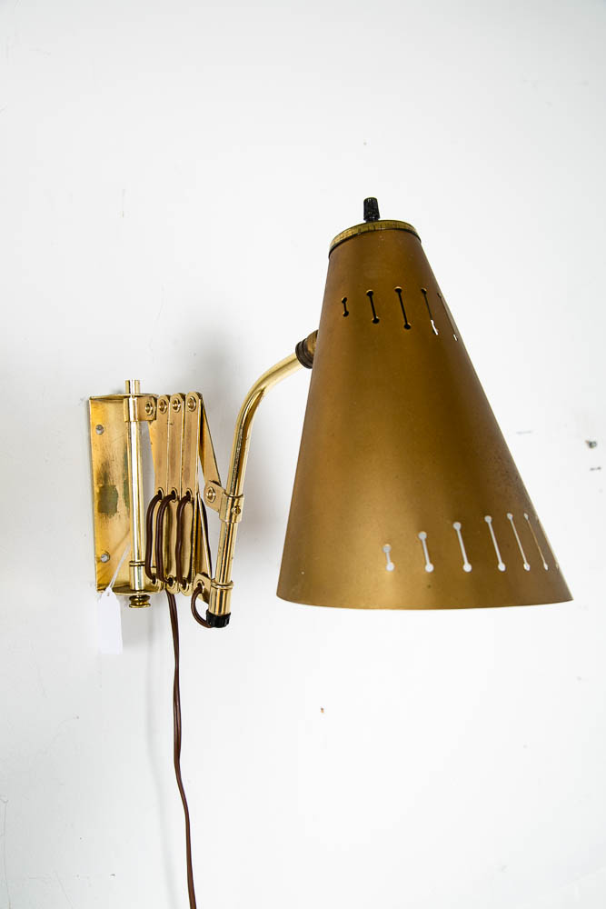 Mid Century Modern Lamp Wall Sconce Brass Thurston Lightolier Brass Metal Gold - Image 7