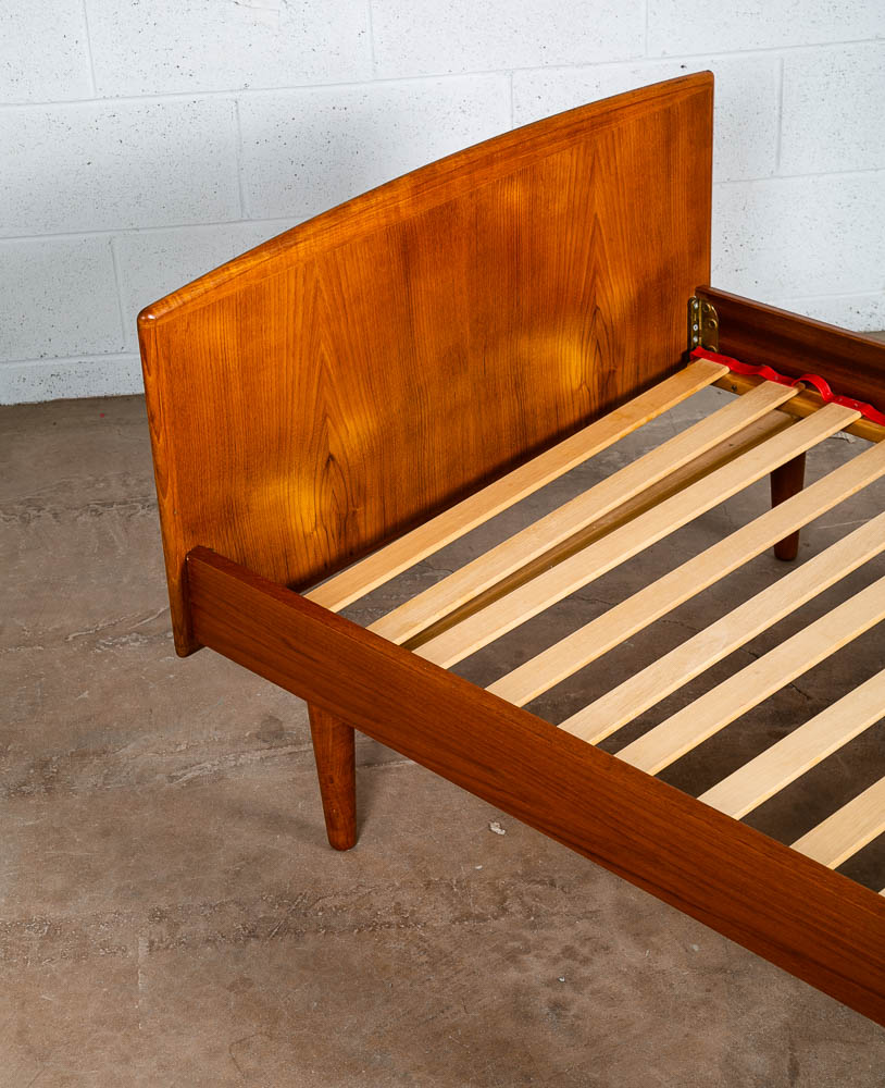 Mid Century Danish Modern Bed Frame Sm Single Teak Denmark Sannemanns Mobler - Image 9