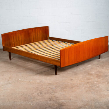 Mid Century Danish Modern Bed Frame Headboard Full Size Solid Teak Denmark