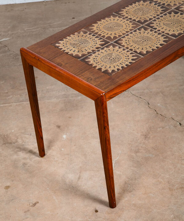 Mid Century Danish Modern End Table Side Entryway Rosewood Wide Tile Wood Mcm NM - Image 10