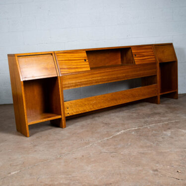 Mid Century Modern Headboard Bed Frame Full Brown Saltman Paul Laszlo Nightstand
