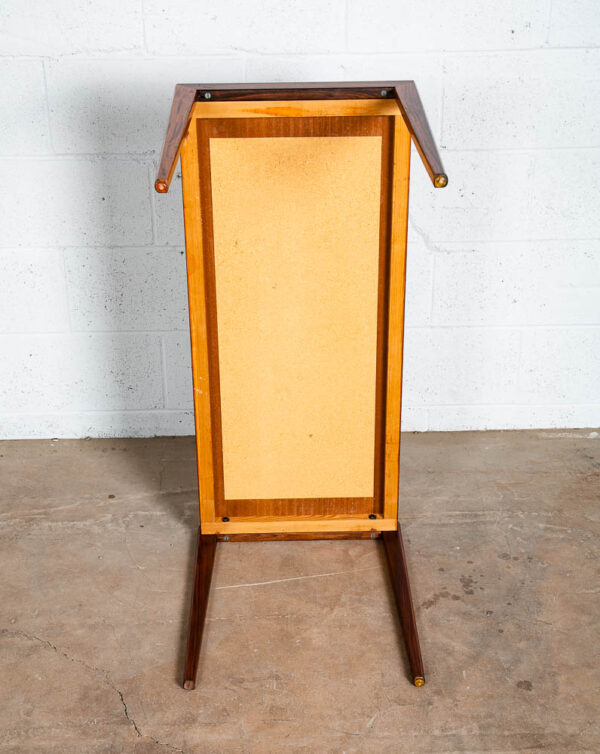 Mid Century Danish Modern End Table Side Entryway Rosewood Wide Tile Wood Mcm NM - Image 7