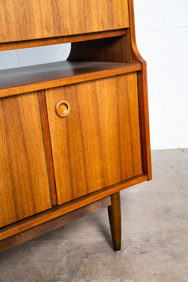 Mid Century Modern Room Divider Wall Unit Credenza Cabinet Walnut Vintage Danish - Image 11