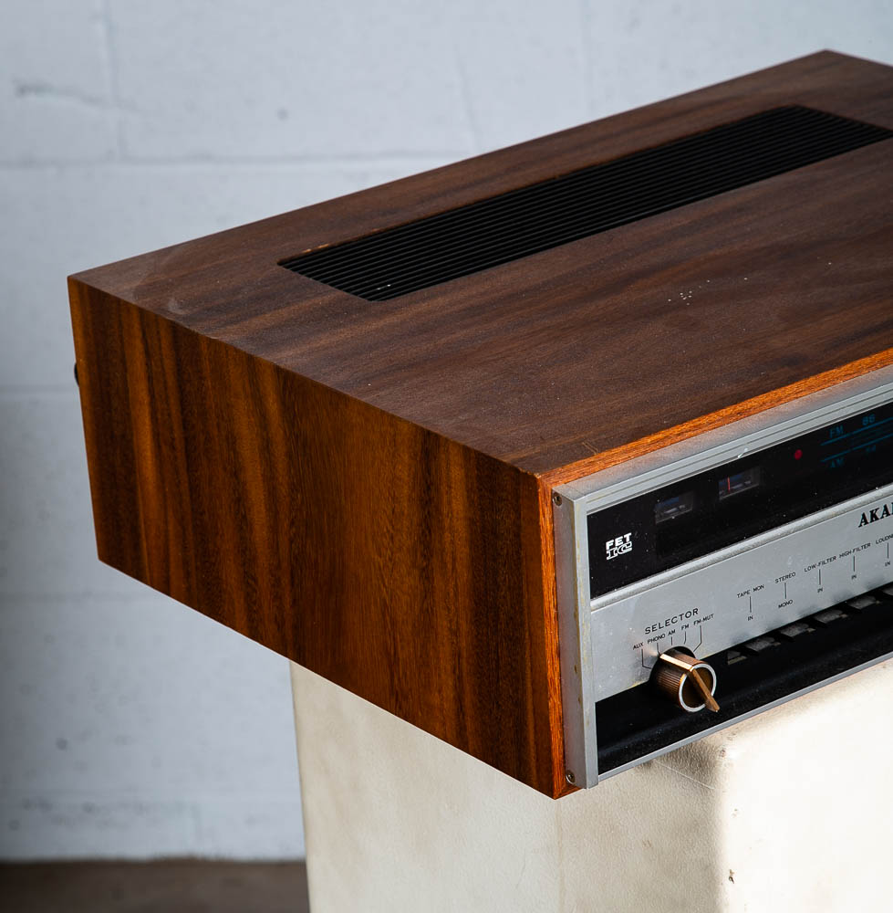 Vintage Receiver Akai Silver Face AA-6600 Stereo Walnut Wood Case Solid State VG - Image 10