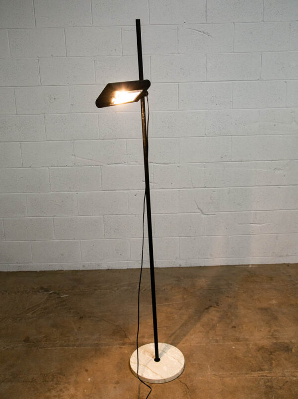 Mid Century Modern Floor Lamp Italy Marble Adjustable Post Modern Halogen Black - Image 5