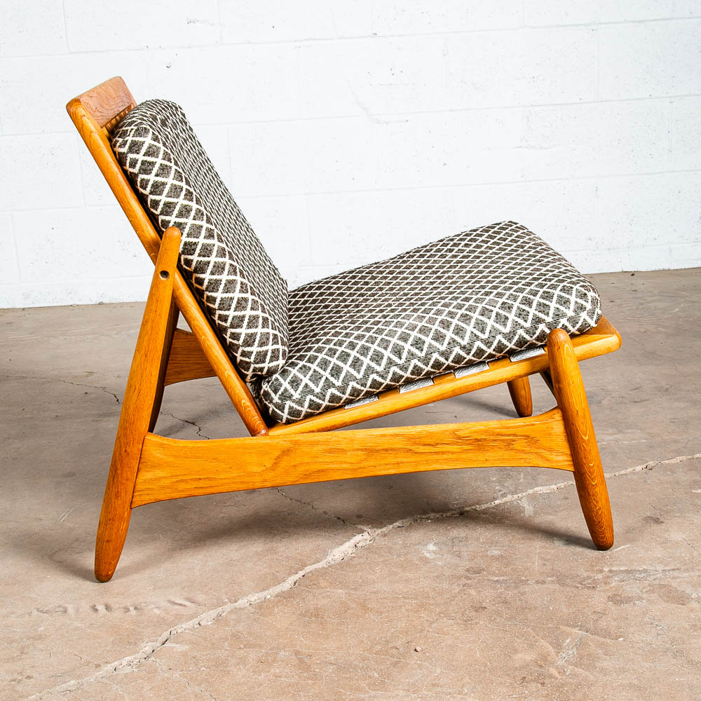 Mid Century Danish Modern Lounge Chair Solid Oak Torben Strandgaard Refinished - Image 2