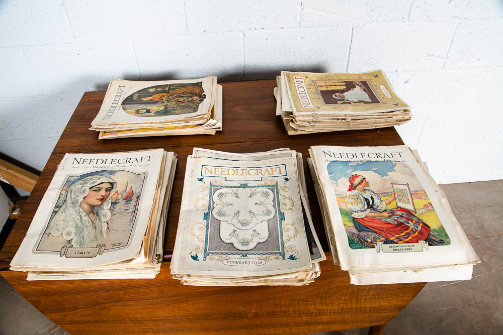 Antique Magazine Lot 110+ Needlecraft 1919-1930 Advertisement Sewing Crafts Mcm - Image 2
