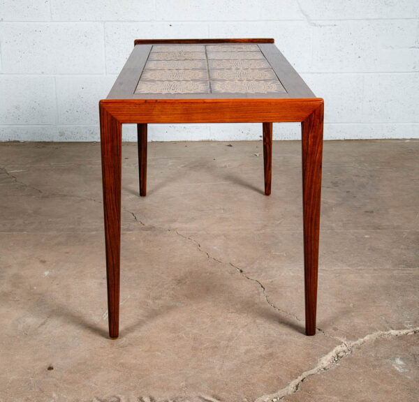 Mid Century Danish Modern End Table Side Entryway Rosewood Wide Tile Wood Mcm NM - Image 6