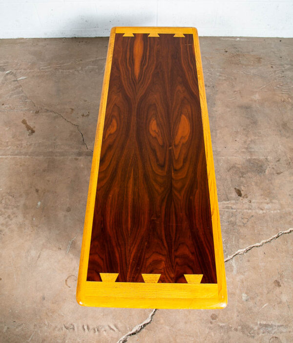 Mid Century Modern Coffee Table Walnut Lane Acclaim Long Cocktail Surfboard Mcm - Image 5