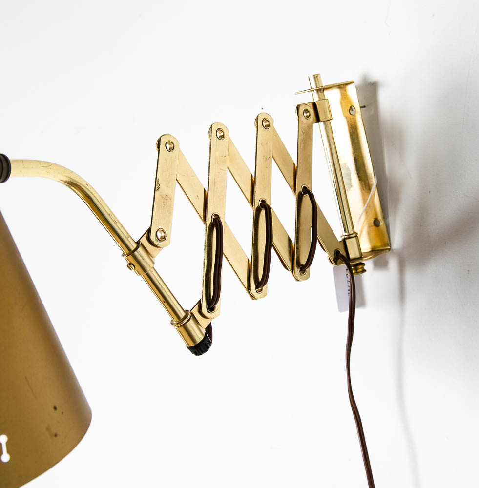Mid Century Modern Lamp Wall Sconce Brass Thurston Lightolier Brass Metal Gold - Image 9