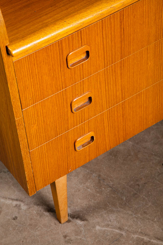 Mid Century Danish Modern Desk Rolltop Secretary Teak Wood Denmark Vintage Legs - Image 10
