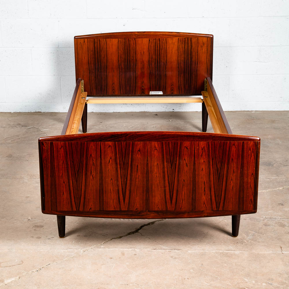 Mid Century Danish Modern Bed Frame Sm Single Rosewood Denmark Sannemanns Mobler - Image 2
