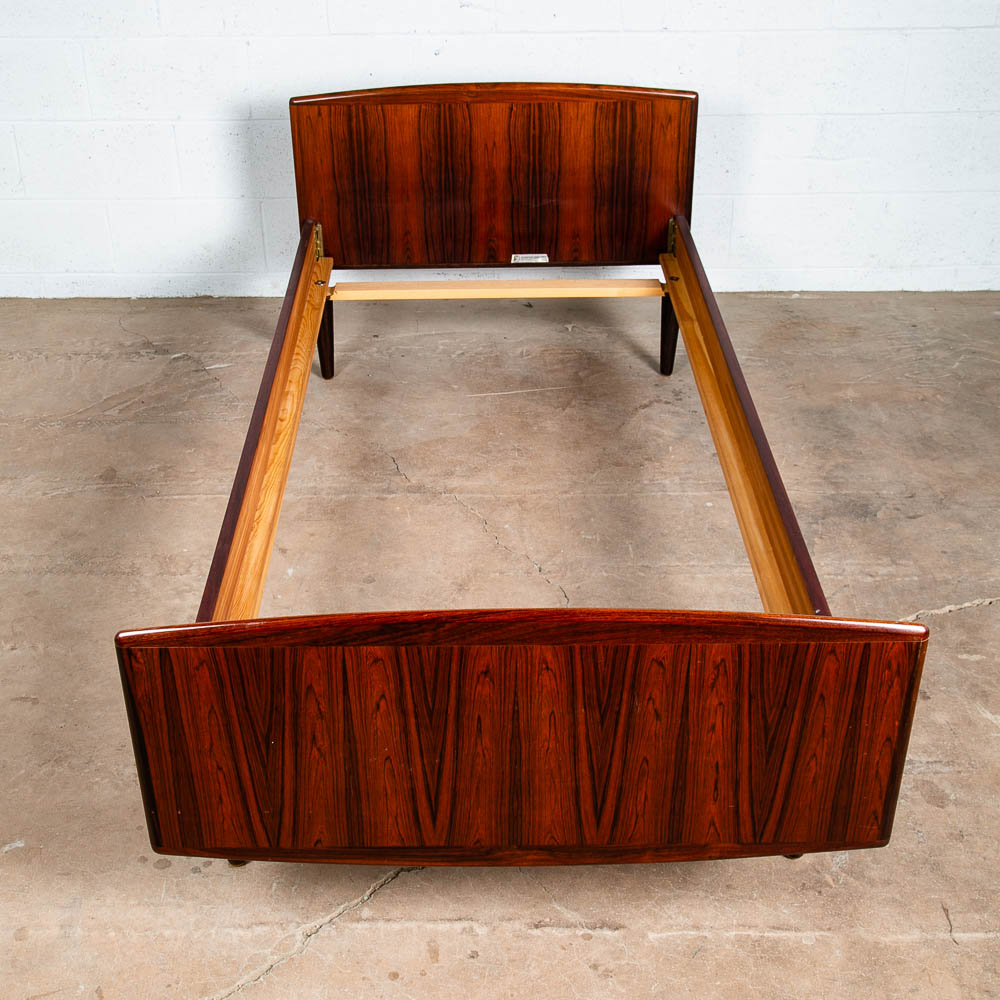 Mid Century Danish Modern Bed Frame Sm Single Rosewood Denmark Sannemanns Mobler - Image 5