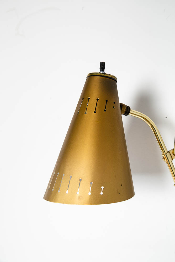 Mid Century Modern Lamp Wall Sconce Brass Thurston Lightolier Brass Metal Gold - Image 8