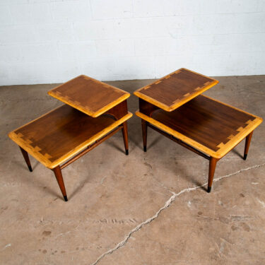 Mid Century Modern End Tables Side Nightstand Pair Lane Acclaim Restored Step Up