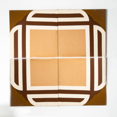 Mid Century Modern Tapestry Wall Hanging Abstract White Brown Tan 4 Piece Art 77