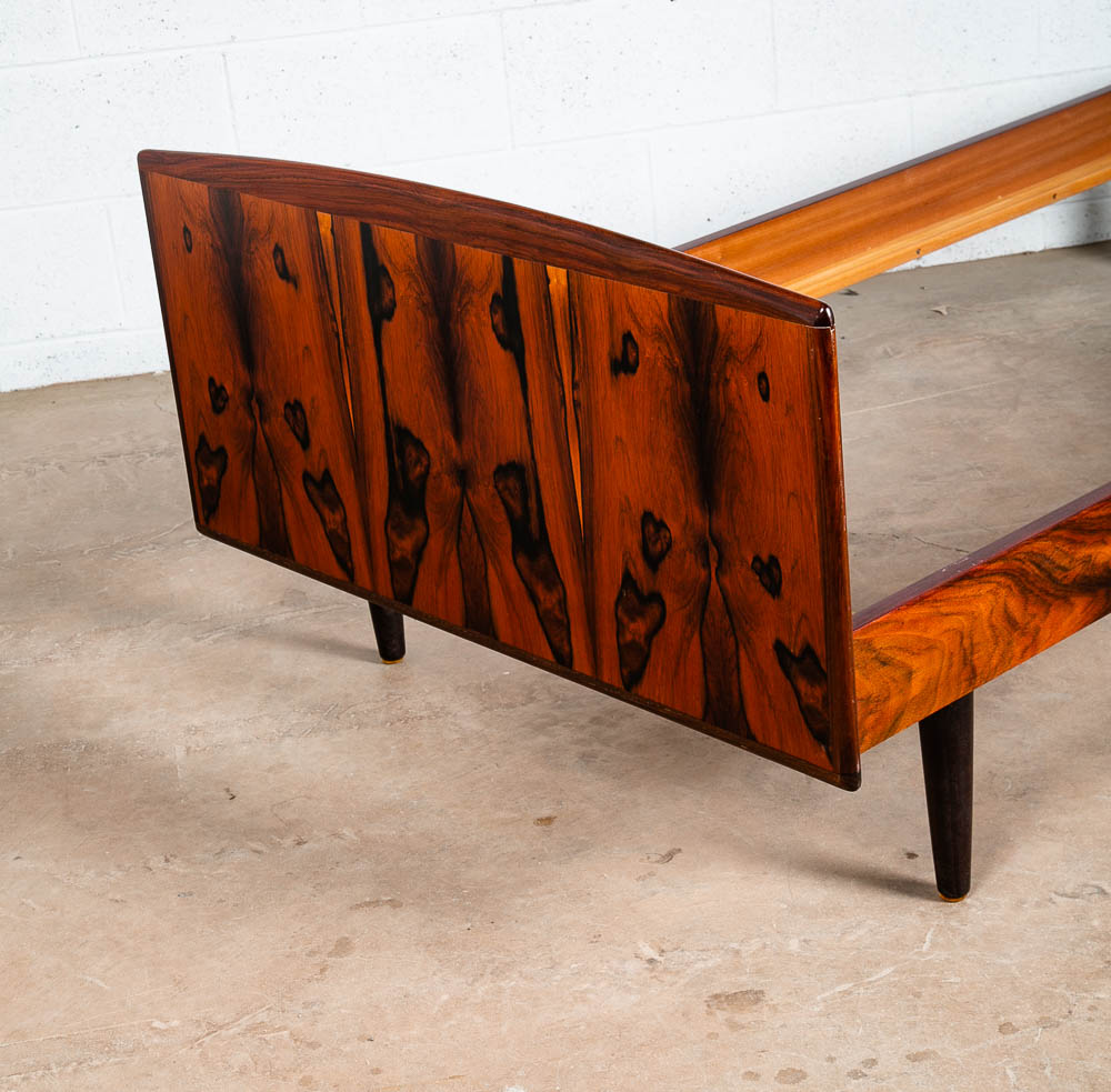 Mid Century Danish Modern Bed Frame Sm Single Rosewood Denmark Sannemanns Mobler - Image 7