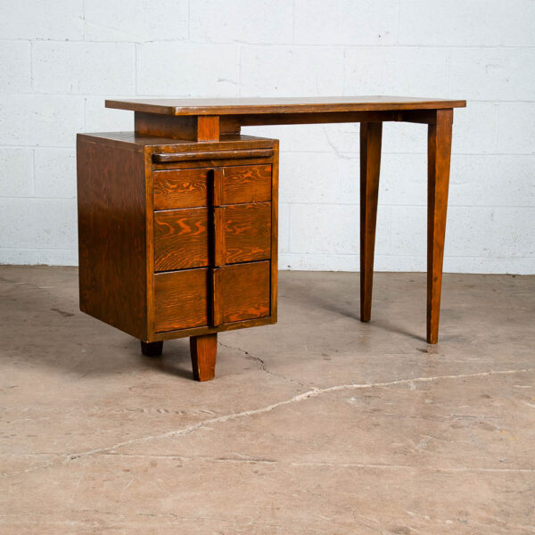 Mid Century Modern Desk Office 3 Drawers Sliding Table Custom Wood Pine Artisan