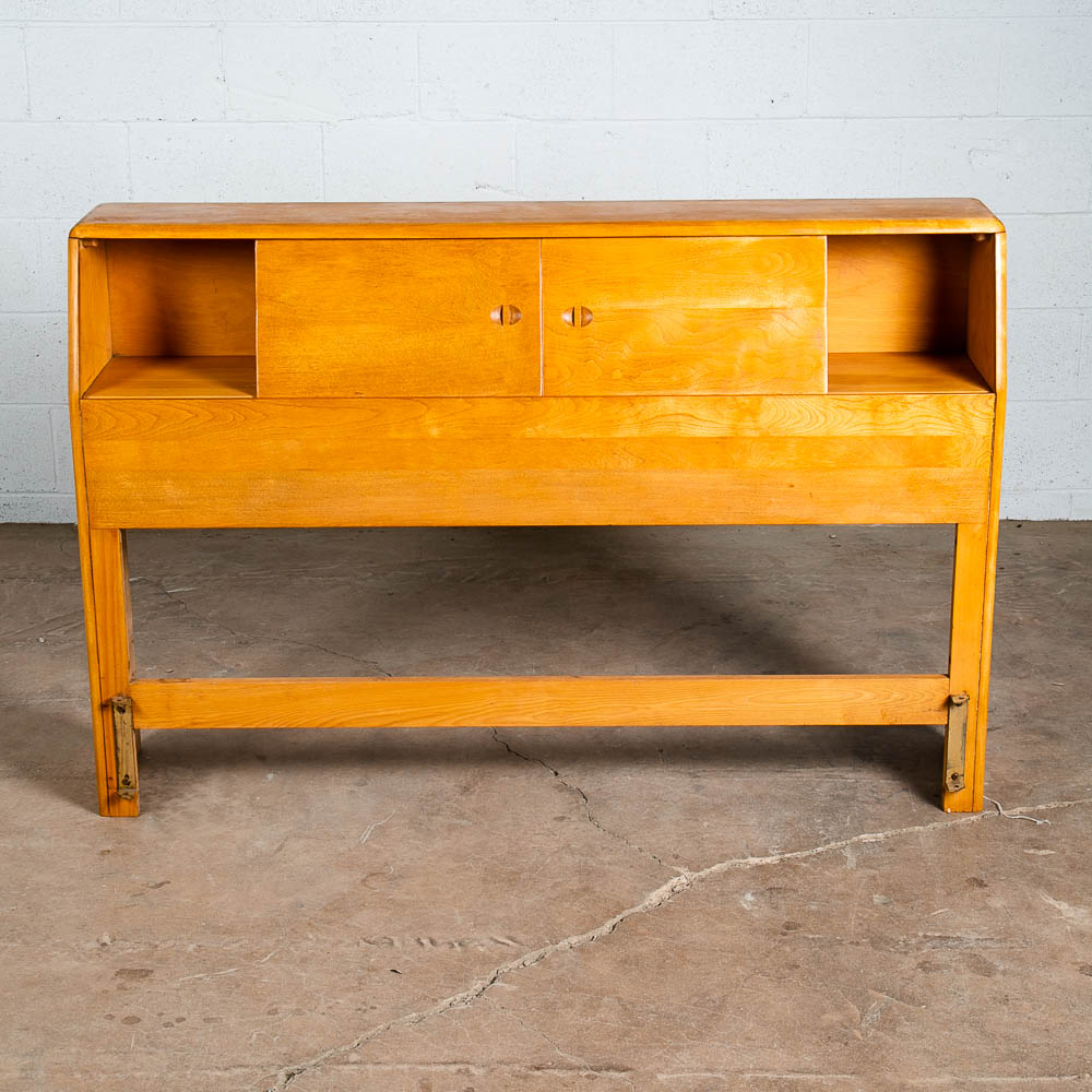 Mid Century Modern Headboard Bed Frame Full Heywood Wakefield Sliding Doors Mcm - Image 2