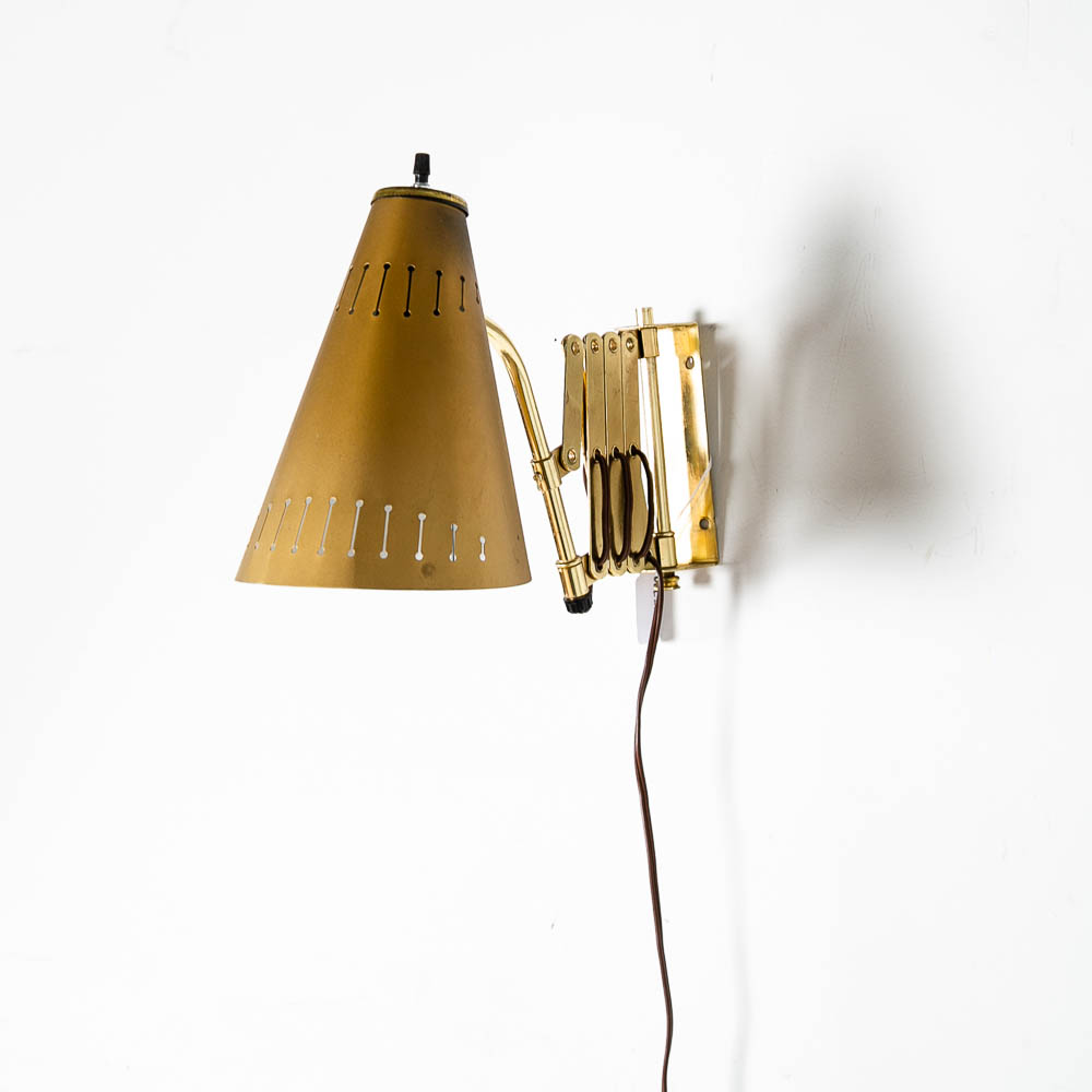 Mid Century Modern Lamp Wall Sconce Brass Thurston Lightolier Brass Metal Gold - Image 4