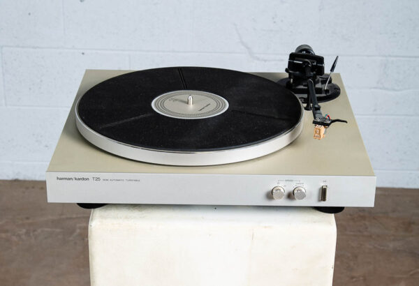 Vintage Record Player Harman Kardon T25 Turntable Silver Grafo MF3 Semi Auto - Image 2