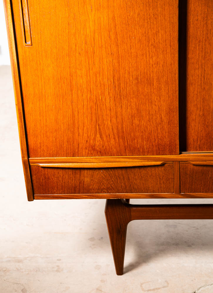 Mid Century Danish Modern Credenza Highboard Bar Sideboard Denmark Mcm Drawers - Image 12