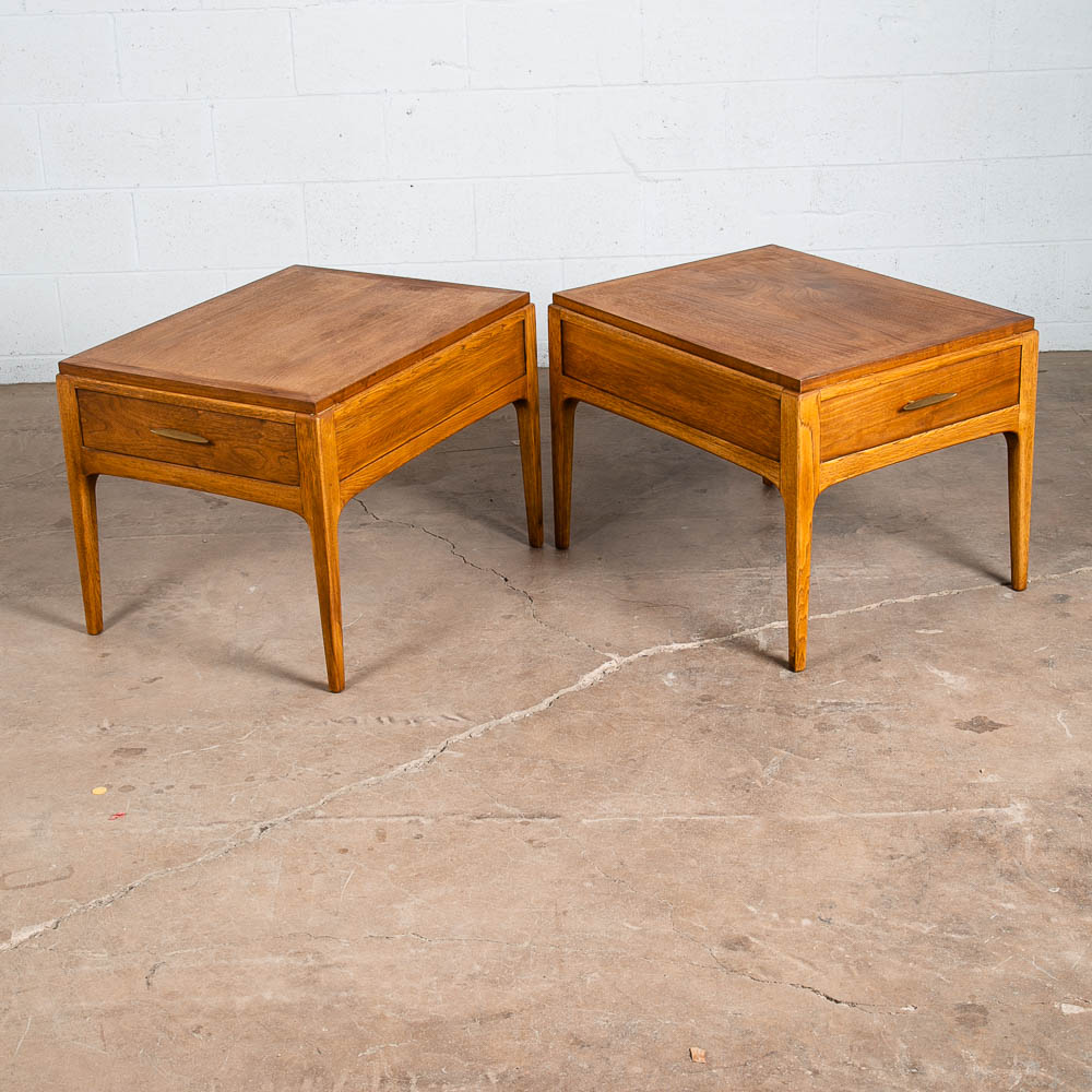 Mid Century Modern Nightstands End Table Lane Rhythm Side Drawer Vintage Mcm