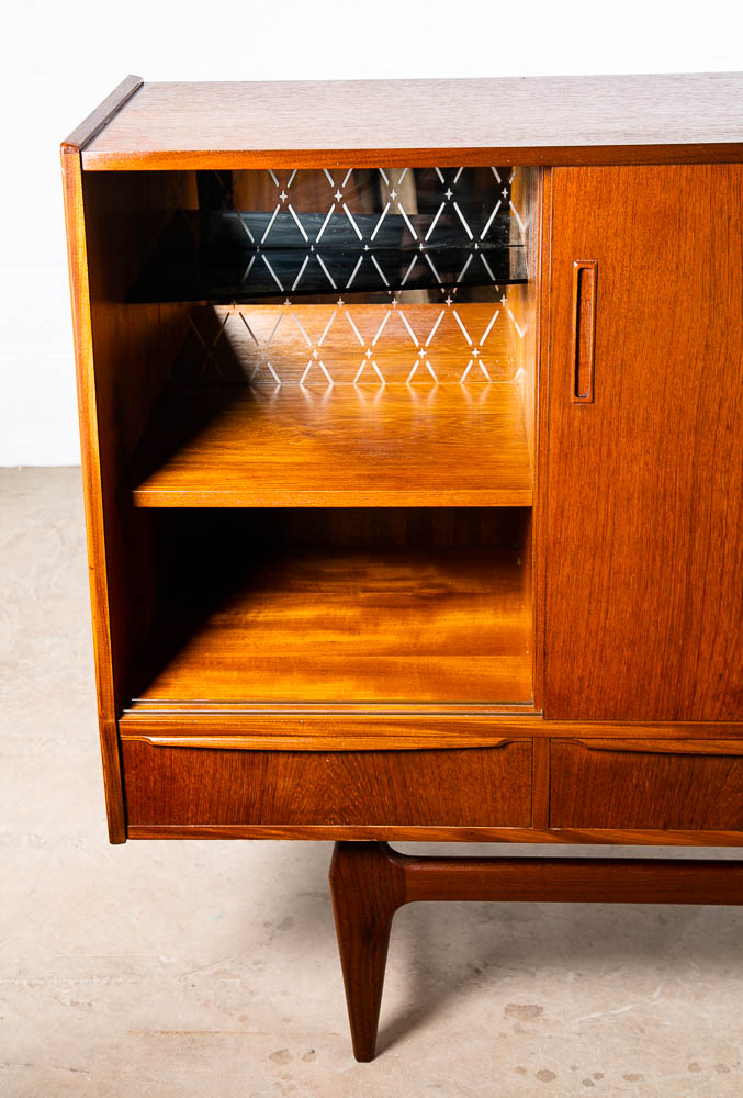 Mid Century Danish Modern Credenza Highboard Bar Sideboard Denmark Mcm Drawers - Image 7