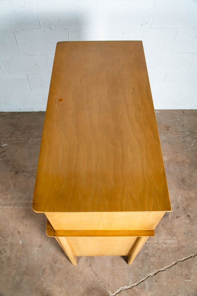 Mid Century Modern Dresser Highboy 5 Drawer Huntley Bleached Walnut Vintage - Image 5