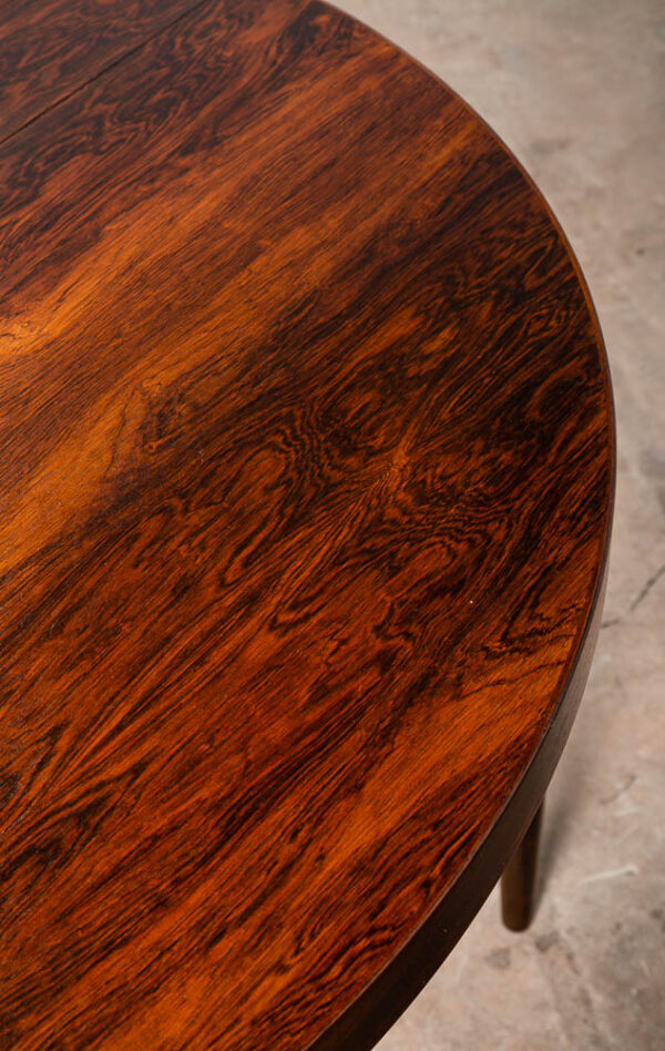 Mid Century Danish Modern Dining Table Brazilian Rosewood Extension x2 Skovmand - Image 11
