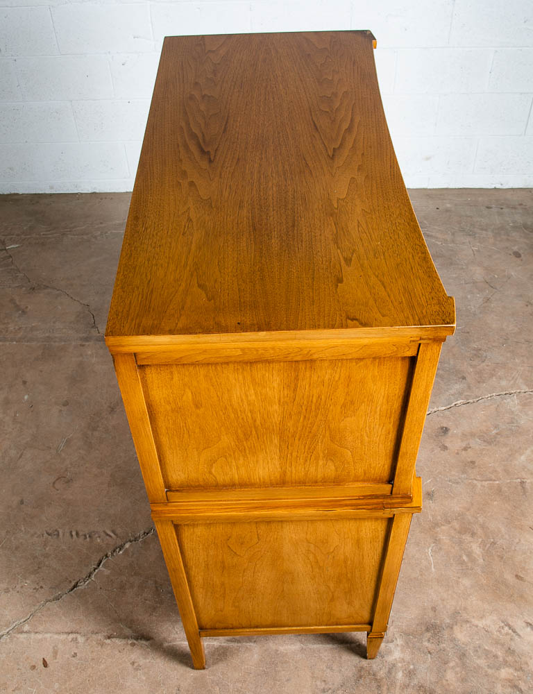 Mid Century Modern Highboy Dresser 6 Drawer Malcolm Vintage Walnut Tall Legs Mcm - Image 5