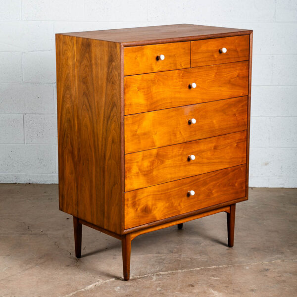 Mid Century Modern Highboy Dresser Drexel Declaration Kipp Stewart Walnut Chest