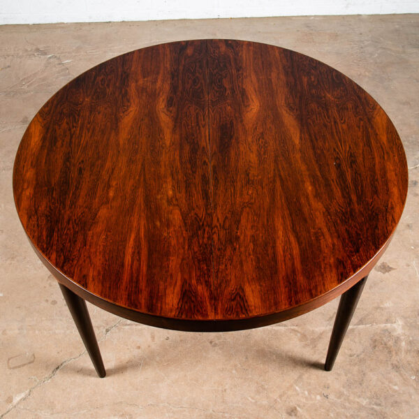 Mid Century Danish Modern Dining Table Brazilian Rosewood Extension x2 Skovmand - Image 2