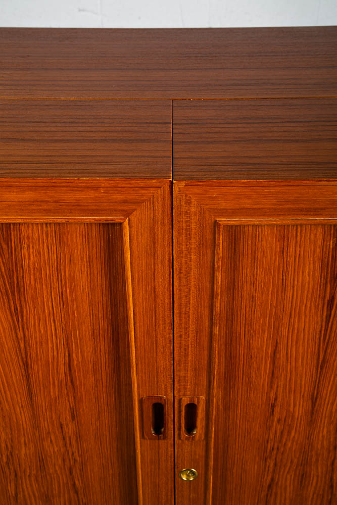 Mid Century Danish Modern Desk In a Box Office Teak Sliding Denmark Locking Mcm - Image 11