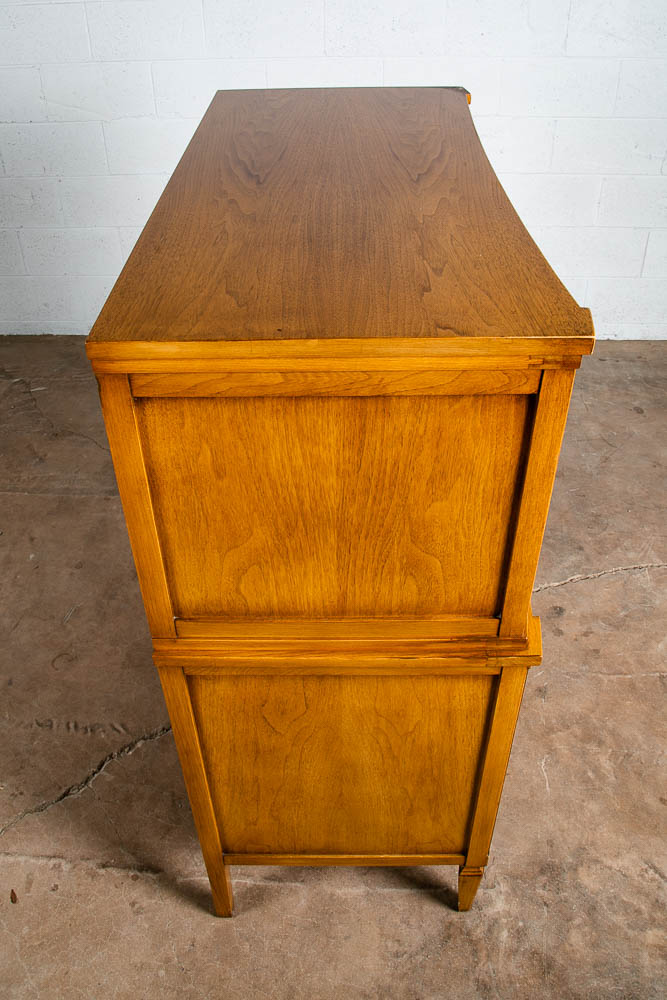 Mid Century Modern Highboy Dresser 6 Drawer Malcolm Vintage Walnut Tall Legs Mcm - Image 3