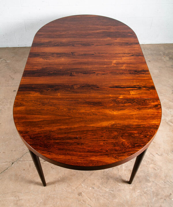Mid Century Danish Modern Dining Table Brazilian Rosewood Extension x2 Skovmand - Image 3
