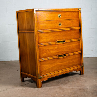 Mid Century Modern Highboy Dresser 5 Drawer Walnut Vintage Mcm Drexel Compass