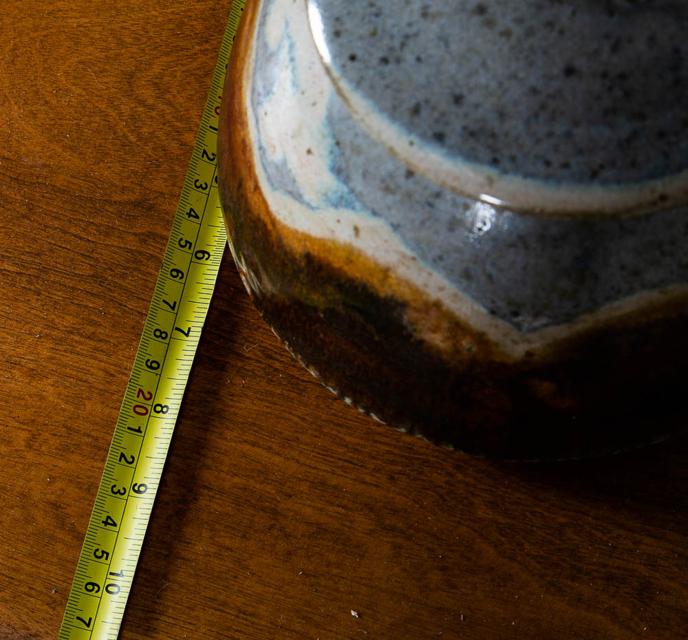 Mid Century Modern Studio Pottery Pot Lidded Drip Glaze Ceramic Brown Signed - Image 10