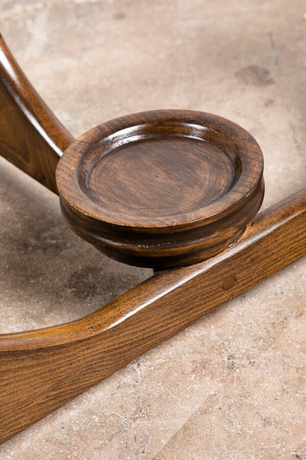 Mid Century Modern Cocktail Table Side End Round Glass Top Vintage Rounded Mcm - Image 9