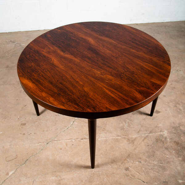 Mid Century Danish Modern Dining Table Brazilian Rosewood Extension x2 Skovmand - Image 7